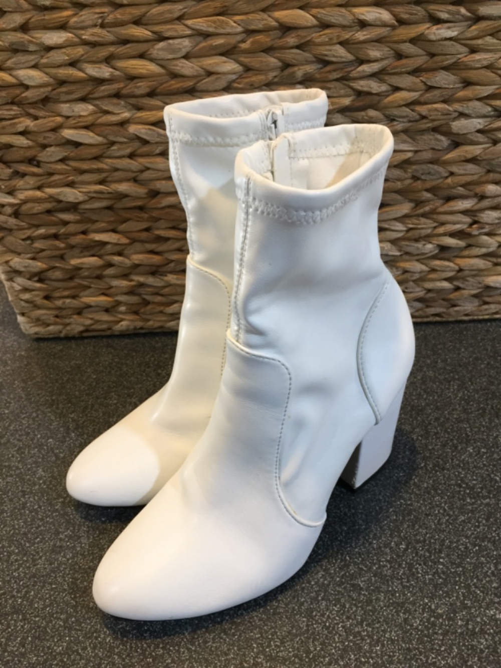 Madden Girl White Ankle Ranger Booties